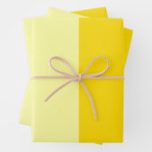 Modern Zonnig Geel Streepkleur blok Inpakpapier Vel (In situ)