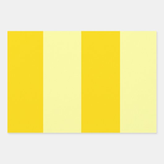 Modern Zonnig Geel Streepkleur blok Inpakpapier Vel (Voorkant)