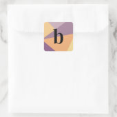 Modern Zonsopgang Monogram Vet Beginletter Vierkante Sticker (Tas)