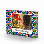 Modern ZUID-AFRIKA FLAG-kerstkeepomwille Fotoblokken (Rechts)