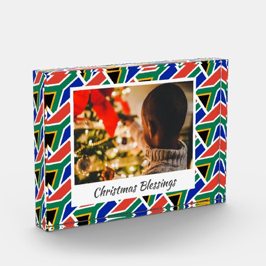 Modern ZUID-AFRIKA FLAG-kerstkeepomwille Fotoblokken (Links)