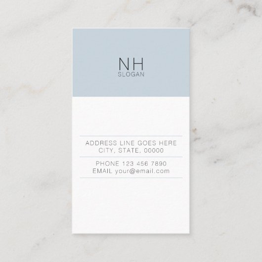 Modern zuiver multifunctioneel verticaal Visitekaa Visitekaartje (Achterkant)