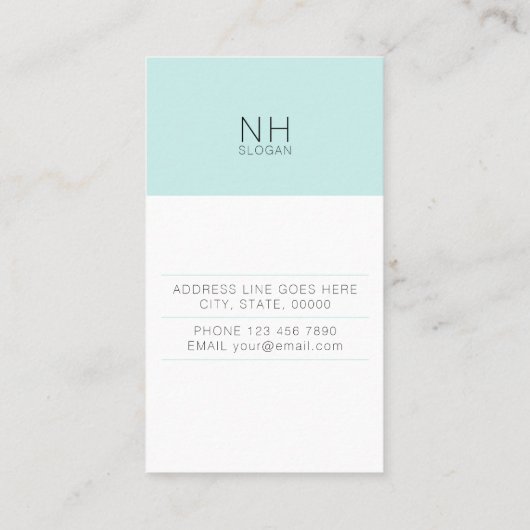 Modern zuiver multifunctioneel verticaal Visitekaa Visitekaartje (Achterkant)