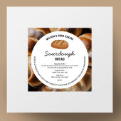 Modern Zuurdeeg Brood Bakkerij Cottage Law Label