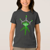 Modern Zwaardbladontwerp Tri-Blend Shirt (Voorkant)
