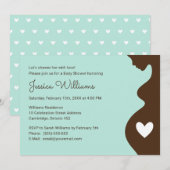 Modern Zwangere Vrouw Baby shower Uitnodiging - Jo (Voorkant / Achterkant)