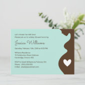 Modern Zwangere Vrouw Baby shower Uitnodiging - Jo (Staand voorkant)