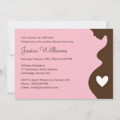 Modern Zwangere vrouwen Meisje Baby shower Kaart (Voorkant)