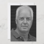 Modern Zwart 65e Verjaardag Foto Surprise Party Kaart (Achterkant)