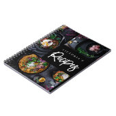 Modern zwart aangepaste foto recept notitieboek (Linkerzijde)