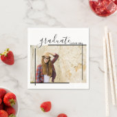 Modern Zwart Abstract Afstuderen Fotoservetten Servetten (Insitu)