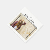 Modern Zwart Abstract Afstuderen Fotoservetten Servetten (Hoek)