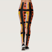 Modern zwart Abstract blokpatroon Leggings (Achterkant)