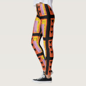 Modern zwart Abstract blokpatroon Leggings (Links)