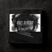 Modern Zwart Abstract Brush Stroke Artistic Trendy Visitekaartje