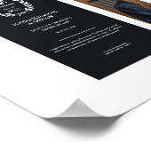 Modern zwart Afstuderen foto prestatie Lijst Poster (Hoek)