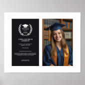 Modern zwart Afstuderen foto prestatie Lijst Poster (Voorkant)
