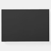 Modern Zwart Agaat Roos Goud Script Dark Gastenboek (Achterkant)