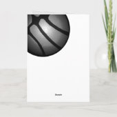 Modern Zwart Basketbal Dank je Coach Bedankkaart (Achterkant)