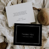 Modern zwart bedankkaart / AVERY Suite