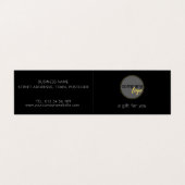 MODERN ZWART BEDRIJF LOGO GEVOUWEN CADEAUBON VISITEKAARTJE (Buitenkant ongevouwen)