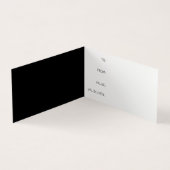 MODERN ZWART BEDRIJF LOGO GEVOUWEN CADEAUBON VISITEKAARTJE (Binnen)