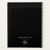 Modern zwart bedrijfslogo 2024 planner (Achterkant)