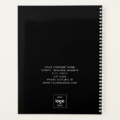 Modern zwart bedrijfslogo 2024 planner (Achterkant)