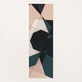 Modern zwart beige geometrisch Abstract patroon Yogamat (Voorkant)