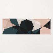 Modern zwart beige geometrisch Abstract patroon Yogamat (Voorkant (horizontaal))