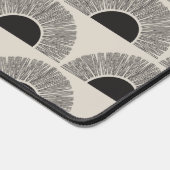 Modern Zwart & Beige Zonsondergang Abstract Kunstp Bureaumat (Hoek)