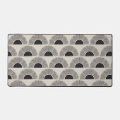 Modern Zwart & Beige Zonsondergang Abstract Kunstp Bureaumat (Voorkant)