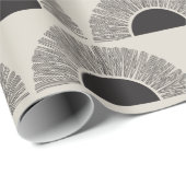 Modern Zwart & Beige Zonsondergang Abstract Kunstp Cadeaupapier (Rol Hoek)