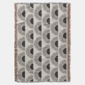 Modern Zwart & Beige Zonsondergang Abstract Kunstp Deken (Voorkant Verticaal)