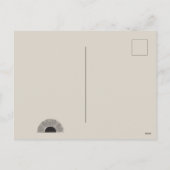 Modern Zwart & Beige Zonsondergang Abstract Kunstp Feestdagenkaart (Achterkant)