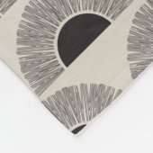 Modern Zwart & Beige Zonsondergang Abstract Kunstp Fleece Deken (Hoek)