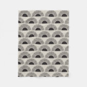 Modern Zwart & Beige Zonsondergang Abstract Kunstp Fleece Deken (Voorkant)