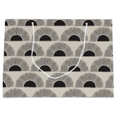 Modern Zwart & Beige Zonsondergang Abstract Kunstp Groot Cadeauzakje (Voorkant)
