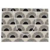 Modern Zwart & Beige Zonsondergang Abstract Kunstp Groot Cadeauzakje (Achterkant)