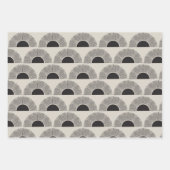 Modern Zwart & Beige Zonsondergang Abstract Kunstp Inpakpapier Vel (Voorkant 2)