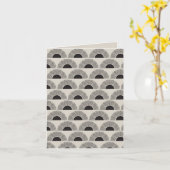 Modern Zwart & Beige Zonsondergang Abstract Kunstp Kaart (Gele Bloem)