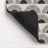 Modern Zwart & Beige Zonsondergang Abstract Kunstp Muismat (Hoek)