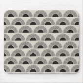 Modern Zwart & Beige Zonsondergang Abstract Kunstp Muismat (Voorkant)