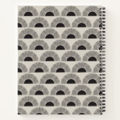Modern Zwart & Beige Zonsondergang Abstract Kunstp Notitieboek (Achterkant)