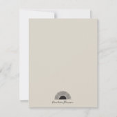 Modern Zwart & Beige Zonsondergang Abstract Kunstp Notitiekaartje (Voorkant)