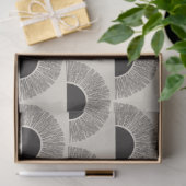 Modern Zwart & Beige Zonsondergang Abstract Kunstp Tissuepapier (Geschenk)