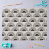 Modern Zwart & Beige Zonsondergang Abstract Kunstp Tissuepapier (Craft)