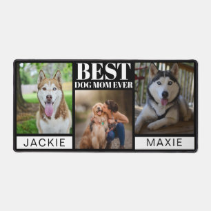 Modern Zwart Beste Hond Moeder Ooit 3 Fotocollage Bureaumat