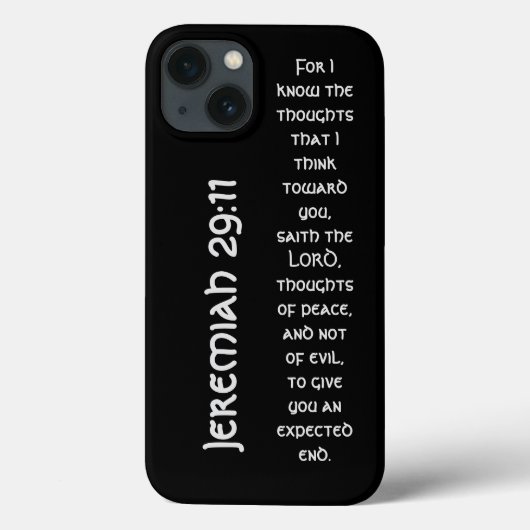 Modern zwart bijbelvers Case-Mate iPhone case (Achterkant)