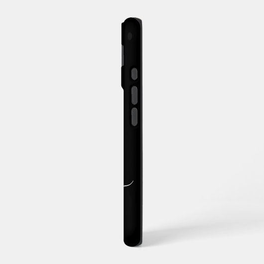 Modern zwart Blauwgroen script Monogram iPhone 16 Hoesje (Linkerkant)